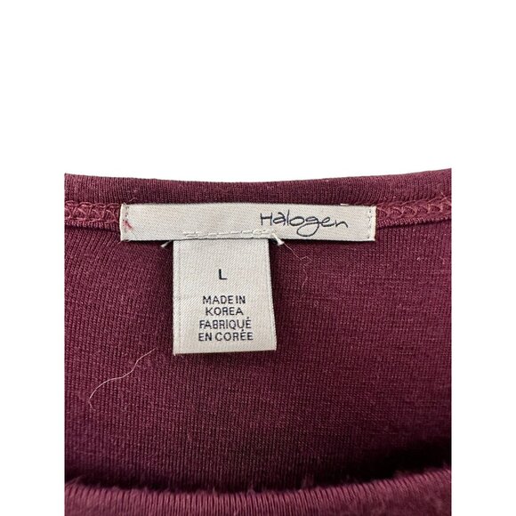 🍒 2/$20 🍒 Deep Purple Long Sleeve Bodycon Ruched Side Dress sz L - Picture 3 of 6